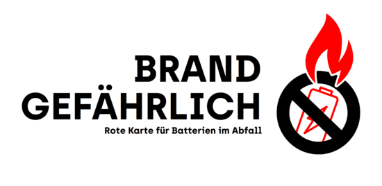 Rote Karte für Batterien im Abfall - Initiative für Batteriefreiheitserklärung der Verbände BDE, BDSV, bvse und VDM